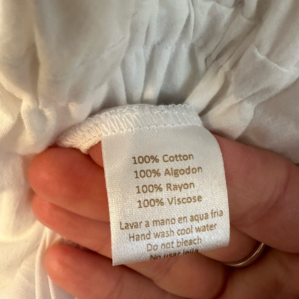 Pampelone White Perle Pleated Tiered Midi Dress L - Picture 9 of 11